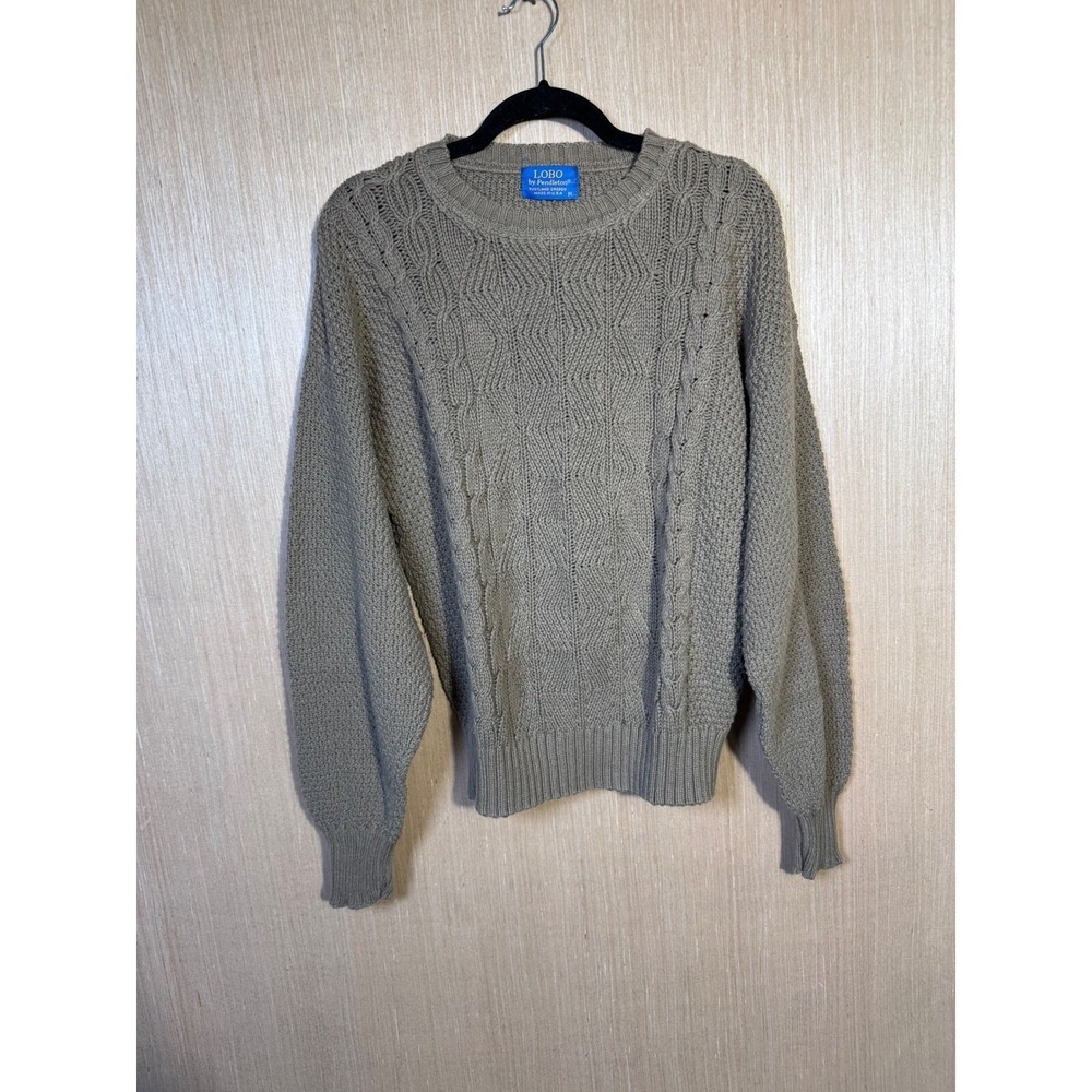 LOBO by Pendleton Womens Medium Knit Sweater‎ Beige Made in USA